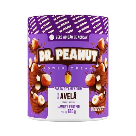 Pasta de Amendoim 600g Avelã Whey Protein Dr Peanut OtimaNutri