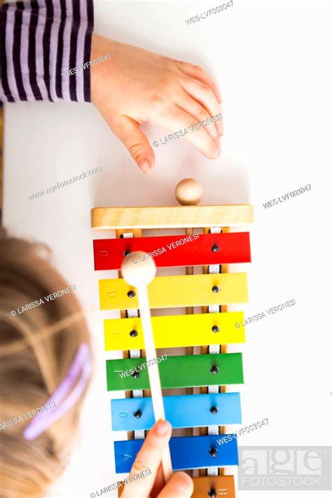 Little Girl Playing Xylophones Stock Photo Picture And Royalty Free