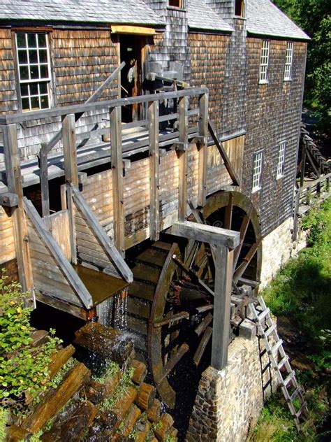 Waterwheel Water Powered Saw Mill Stock Photo Image Of Mill Historic
