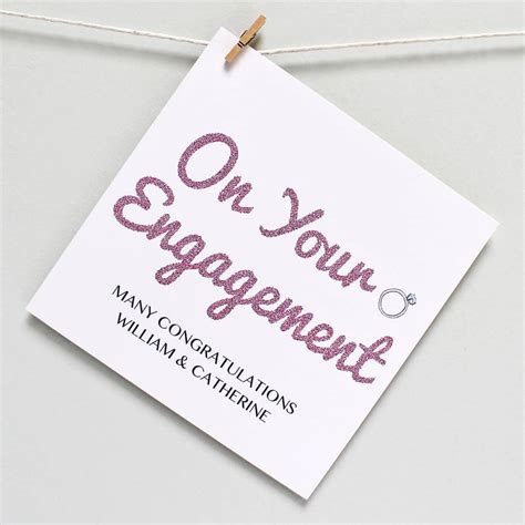 Personalised Engagement Congratulations Card By Love Give Ink