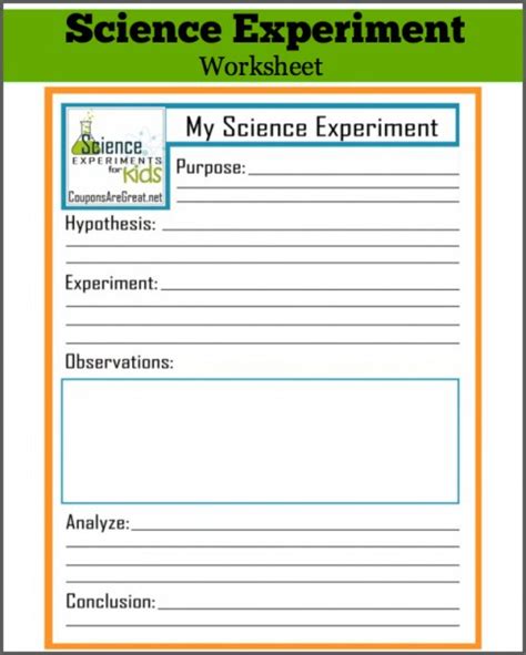 How rocks form, plant cycles, heat and thermal energy flow, classification, scientific. Science Experiments for Kids: Printable Scientific Method ...