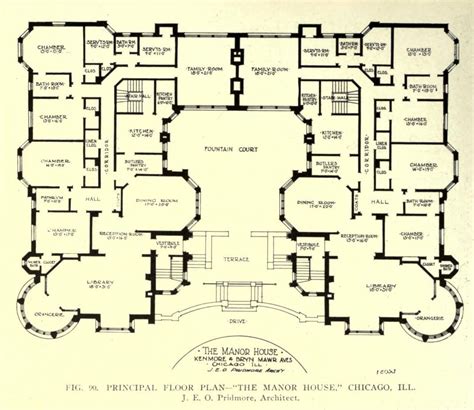 Floor Plan Of The Manor House Chicago House Plans