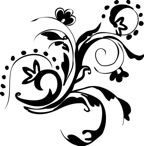 Free Black And White Flower Vector Download Free Clip Art Free Clip