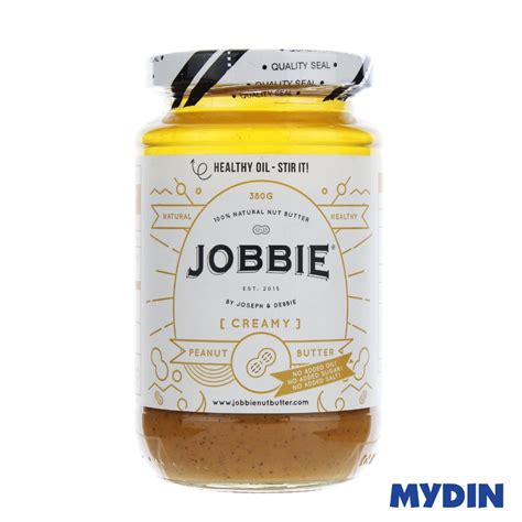 Jobbie Peanut Butter No Saltsugar 380g Creamy Shopee Malaysia