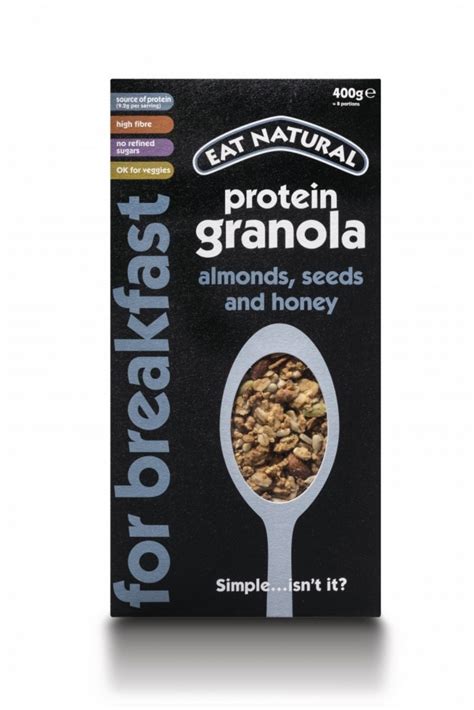 Holleys Fine Foods EAT NATURAL Protein Granola Almonds Seeds