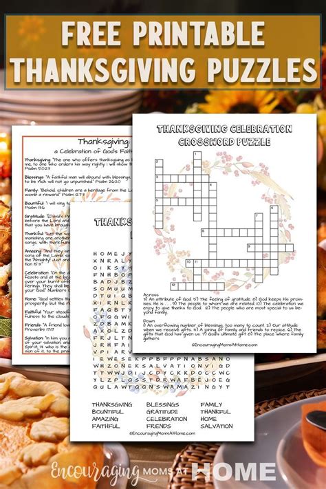 Free Printable Thanksgiving Puzzles Focused On Gods Faithfulness