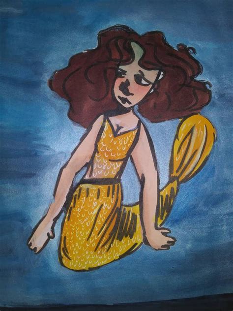 Golden Mermaid By Lillithcankindaart On Deviantart
