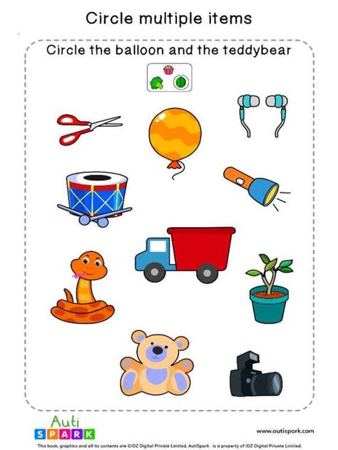 Circle And Identify Objects 10 Best Sorting Worksheet Autispark