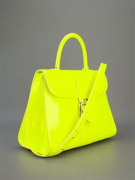 Fluorescent Yellow Neon Luxury Ladies Bag Yellow Handbag Neon Yellow
