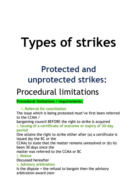 Lwlca3 Types Of Strikes Types Of Strikes Protected And Unprotected