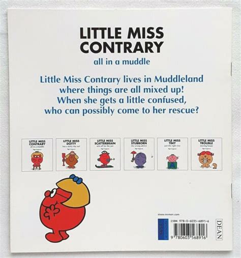 Little Miss Contrary All In A Muddle Large Book Size 21cm X 23cm For