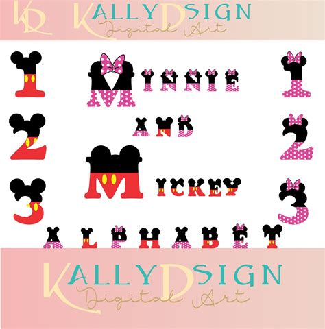 Mickey Ears Disney Svg Svg Files Alphabet Letters Minnie