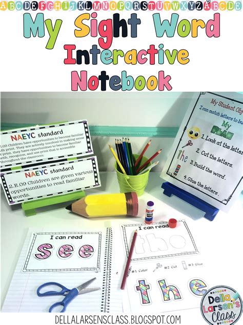 My First Sight Word Interactive Notebook Sight Words Interactive