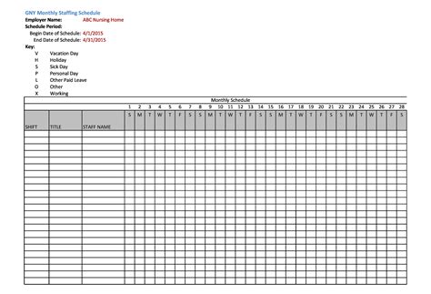 37 Free Employee Schedule Templates Excel Word Pdf