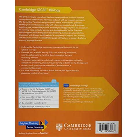 Cambridge Igcse Biology Coursebook With Digital Access 2 Years