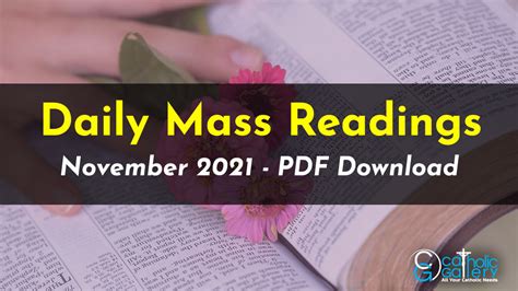 Download Mass Readings November 2021 Catholic Gallery