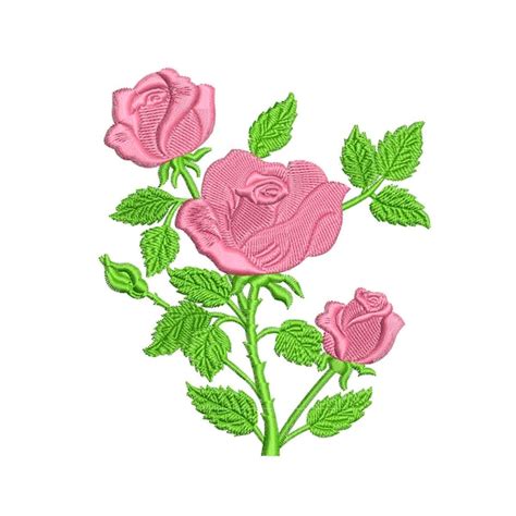 Rose Embroidery Etsy