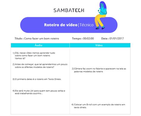 Roteiro De Vídeo Como Fazer Um Roteiro Passo A Passo Modelos Para Baixar 2022