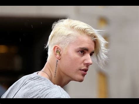 Justin bieber unveils new blonde hair. Justin Bieber Debuts His Platinum Blonde Hair On The Today ...