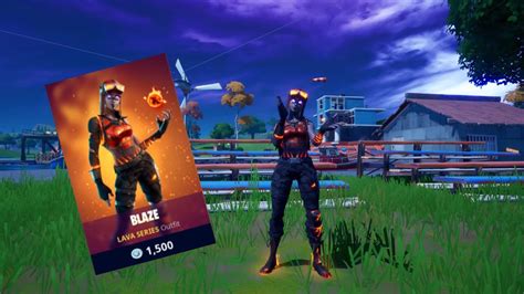 Fortnite Blaze Skin Gameplay And Combos Youtube