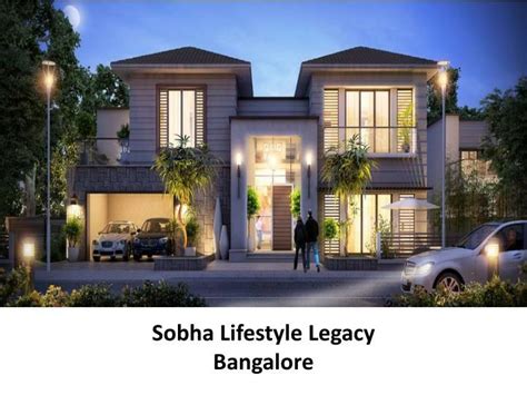 Sobha Lifestyle Legacy Is The Popular Villa Project Developed By Sobha
