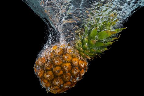 Pineapple Water Splash 5k Hd Food 4k Wallpapers Images Backgrounds