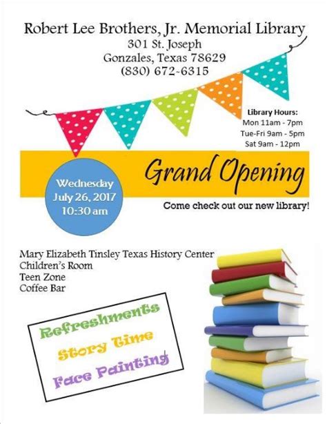 Library Grand Opening Gonzales Chamber Of Commerce And Agriculture