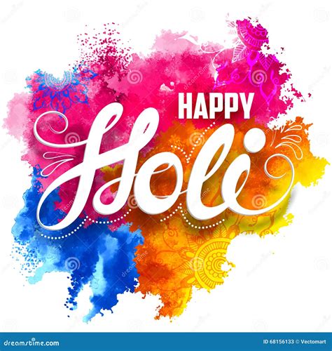 Happy Holi Holi Splash On India Map Colourful India Map Royalty Free