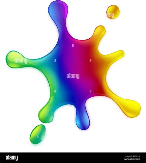 Paint Splash Rainbow Color Splat Design Splatter Stock Vector Image