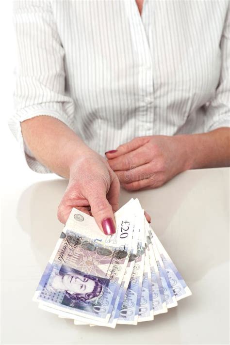 Woman Is Paying In British Currency Editorial Photography Image Of