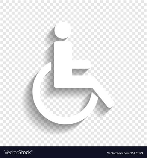 Disabled Sign White Icon Royalty Free Vector Image