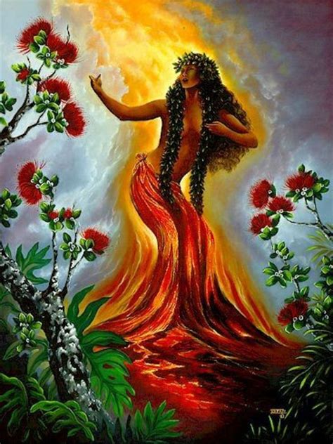 Pele Hawaiian Goddess Of The Volcano Hawaiian Goddess Hawaiian Art Polynesian Art