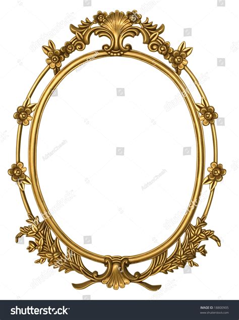 Oval Metal Frame Gold Floral Borders Stock Photo 18800905 Shutterstock