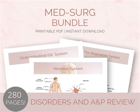 Med Surg Study Guide Bundle Nursing Notes 280 Pages Ekgs Etsy