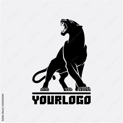 Black Panther Logo Sign Emblem Silhouette Vector Illustration On White