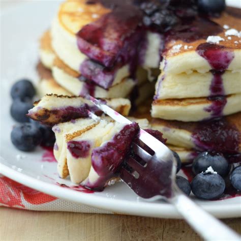 Buttermilk Pancakes With Blueberry Sauce Mommy Hates Cooking
