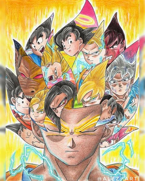 Awesome Art Of Goku In 2020 Cool Art Anime Art