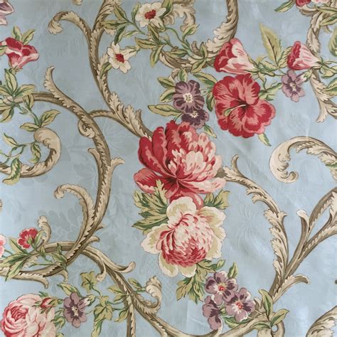 Classic Floral Pattern Upholstery Fabric By The Yard