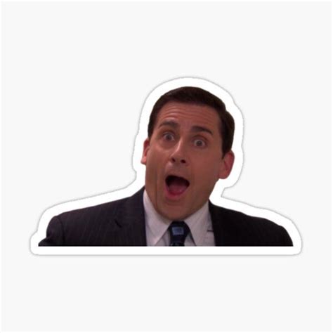 Michael Scott Surprised Sticker By Masoncarr2244 In 2022 The Office
