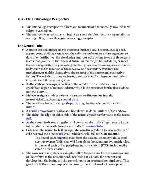 Ch 13 Anatomy And Physiology Textbook Ch 13 Notes 13 The