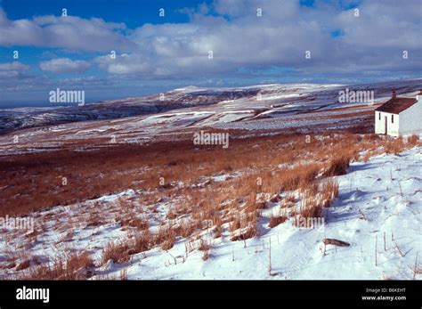 Alston Moor Snowy Windswept Moors Winter Snows Black Clouds Cumbria