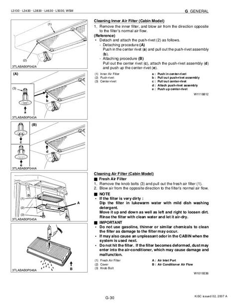 Kubota L3430 Owners Manual
