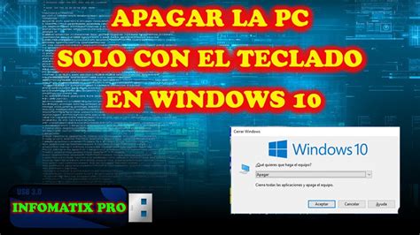 Y es que windows 10 está lleno de novedades que muchos usuarios desconocen. COMO APAGAR WINDOWS 10 CON EL TECLADO muy sencillo - YouTube