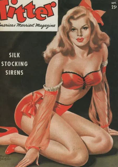 Vintage Peter Driben Pin Up Girl Titter A Poster Gloss Print Laminated