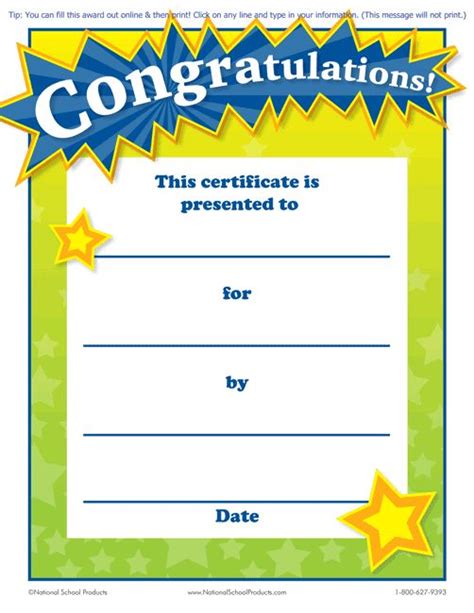 Create a certificate easily with our free certificate maker. Printable Congratulations! Award for Teachers (Free ...