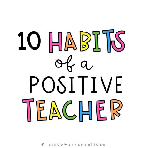 10 Habits Of A Positive Teacher