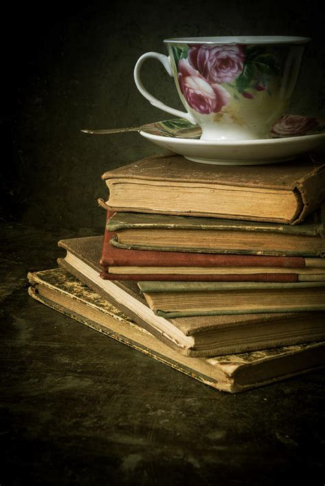 Still Life With Old Books And The Teacup Photograph By Jaroslaw