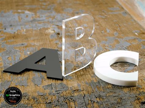 Acrylic Letters And Numbers 3mm 5mm 10mm Etsy