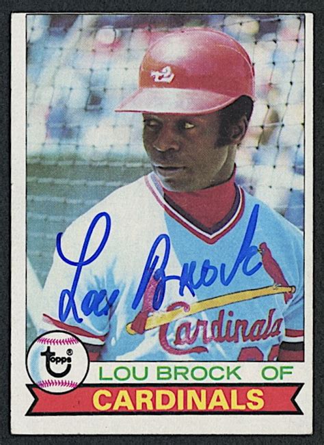 When news of his death sunday reached the public, sympathies came pouring in from across the league. Lou Brock Signed 1979 Topps #665 Baseball Card (PA COA) | Pristine Auction