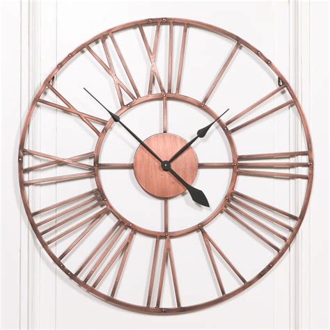 Copper Wall Clock Etsy Uk